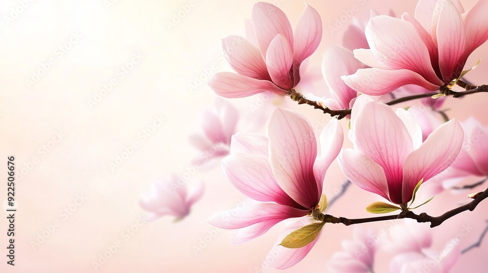 Delicate Pink Magnolia Blooms Delicate Pink Magnolia Blooms