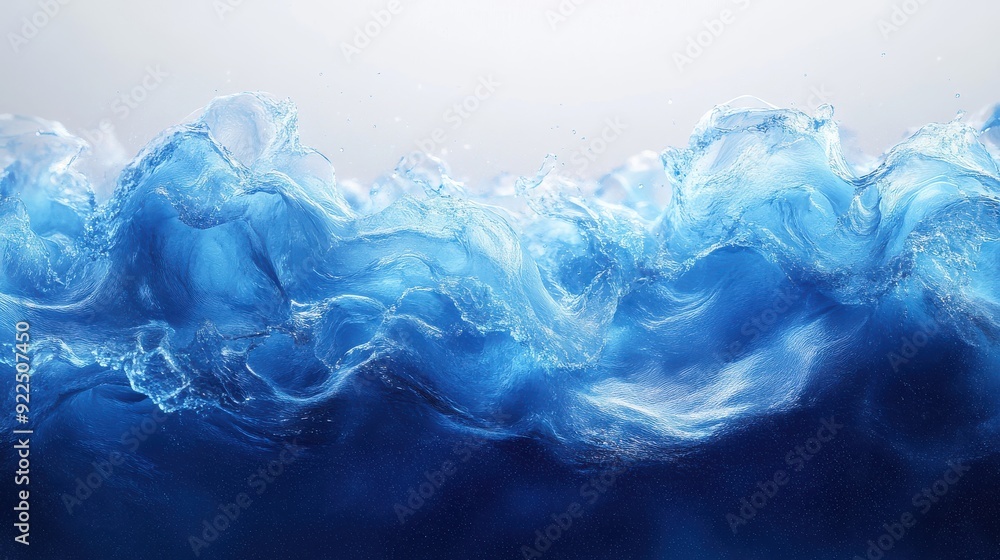Magical water wave with intricate fluid designs, ethereal blue light aura, studio lighting, Magical water wave with intricate fluid designs, ethereal blue light aura, studio lighting,