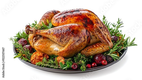 Roasted Turkey with Herbs and Citrus Garnishes