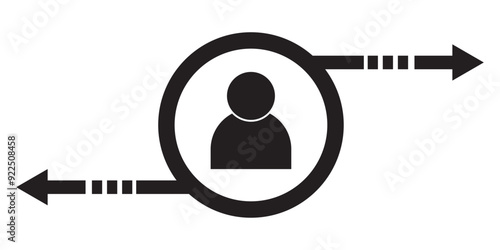 people transfer icon. people transfer of arrows icon. people vector illustration.
