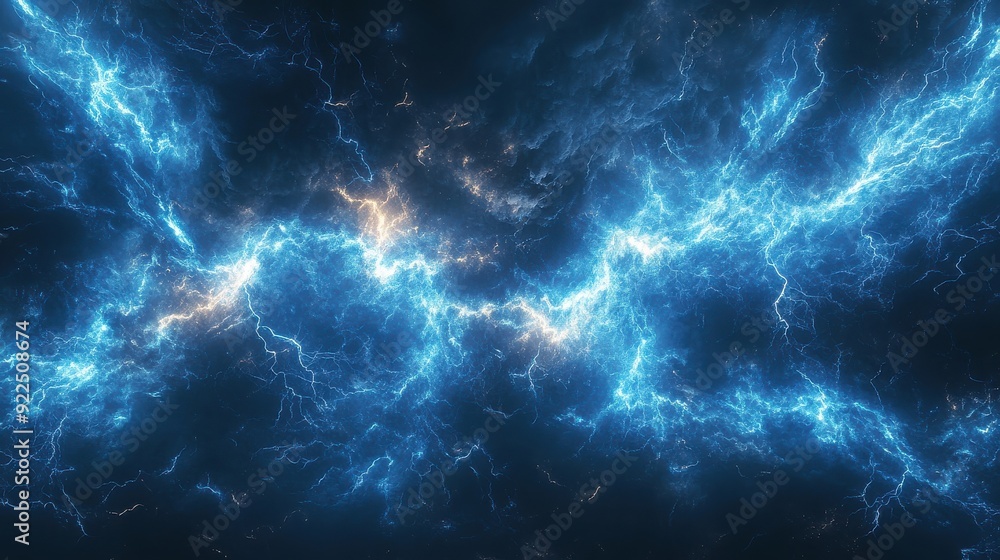 Mystical lightning storm with vivid electric patterns, intense blue light emanating, perfect lighting, Mystical lightning storm with vivid electric patterns, intense blue light emanating, perfect lighting,