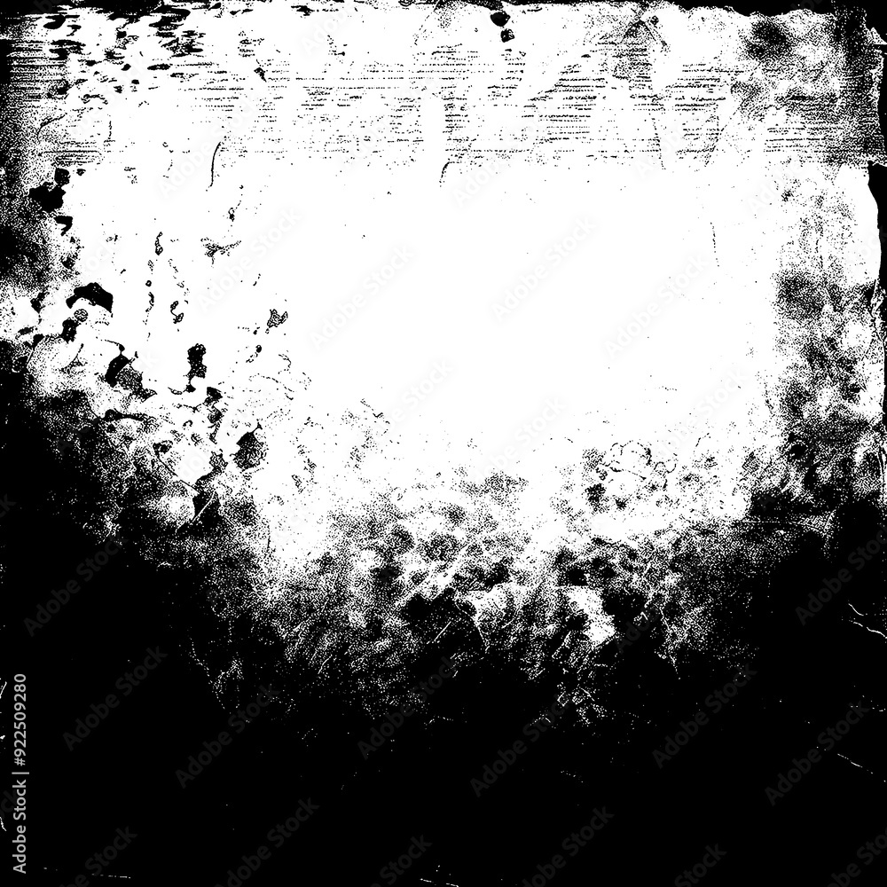 Fototapeta premium Distressed Black and White Grunge Texture Overlay