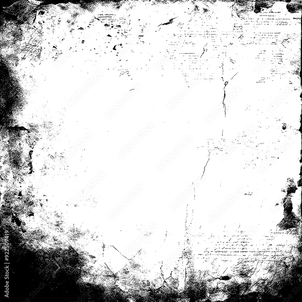 Distressed Black and White Grunge Texture Overlay Distressed Black and White Grunge Texture Overlay