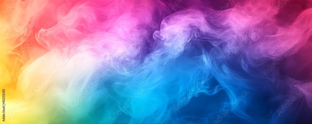 Vibrant Swirling Colorful Smoke Explosion Fluid Abstract Background Vibrant Swirling Colorful Smoke Explosion Fluid Abstract Background