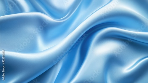 Wallpaper Mural Light blue soft satin fabric waves background design. Texture with smooth flowing patterns and light shiny effect Torontodigital.ca