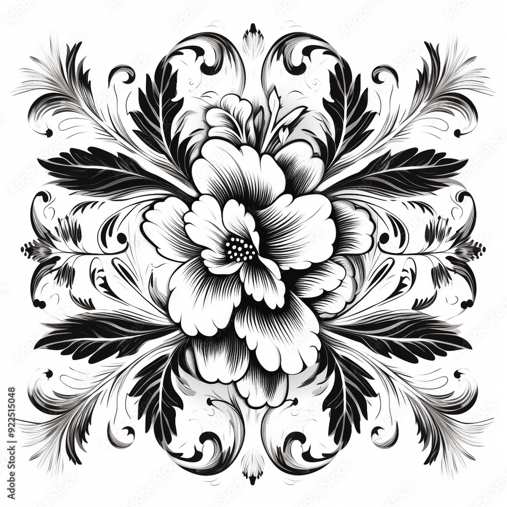 sketch vector illustration of black and white floral frame sketch vector illustration of black and white floral frame