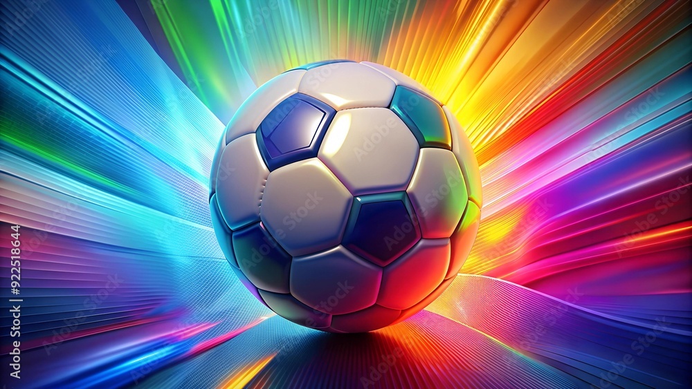 Obraz premium Dynamic Soccer Ball Morph: Abstract Geometric Transition Generative AI