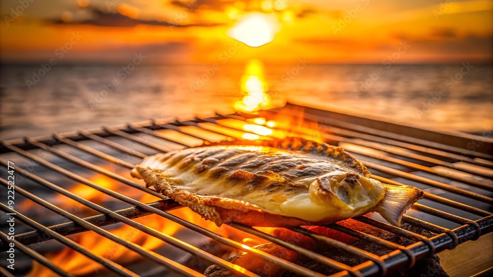 Golden Glow: Buri Kama Shioyaki Under a Sunset Sky Generative AI Golden Glow: Buri Kama Shioyaki Under a Sunset Sky Generative AI