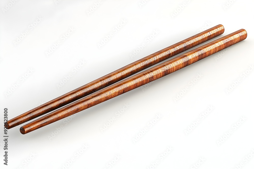Pair of Elegant Bamboo Chopsticks on Wooden Tabletop for Asian Cuisine and Dining Experience Pair of Elegant Bamboo Chopsticks on Wooden Tabletop for Asian Cuisine and Dining Experience