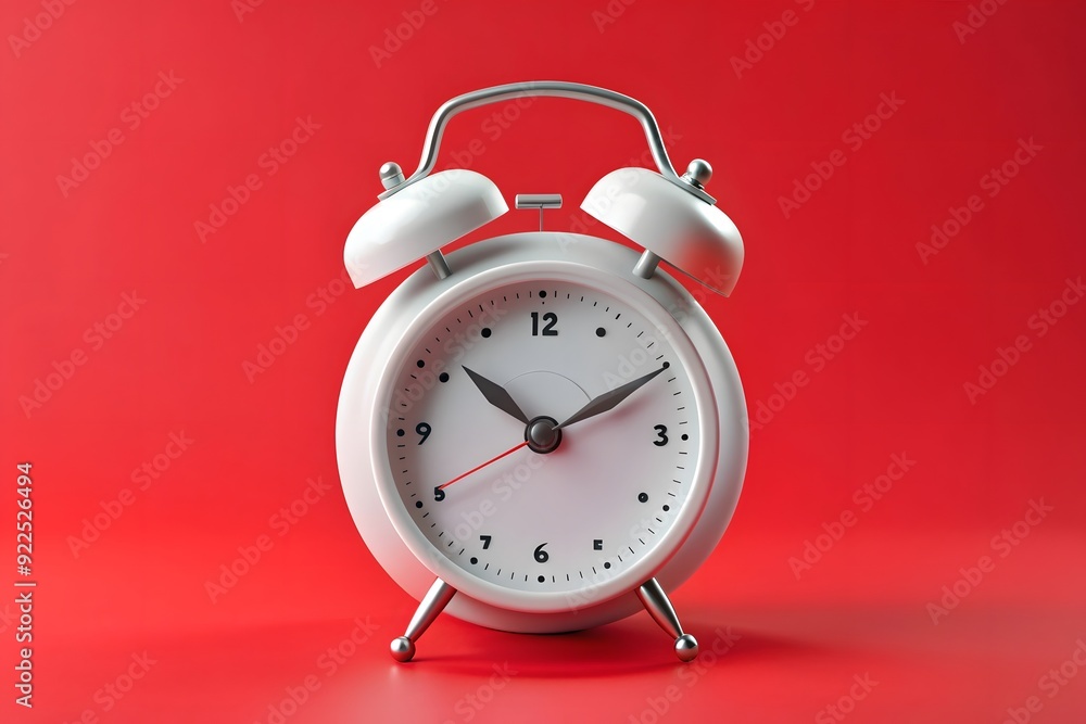 Retro alarm clock isolated on a red background
Retro alarm clock isolated on a red background