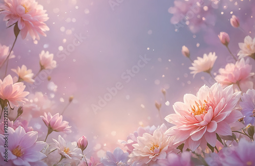 beautiful pastel colour flower and flower petals dreamy background