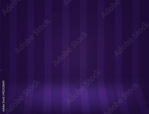 Halloween room with purple striped wall for background for design