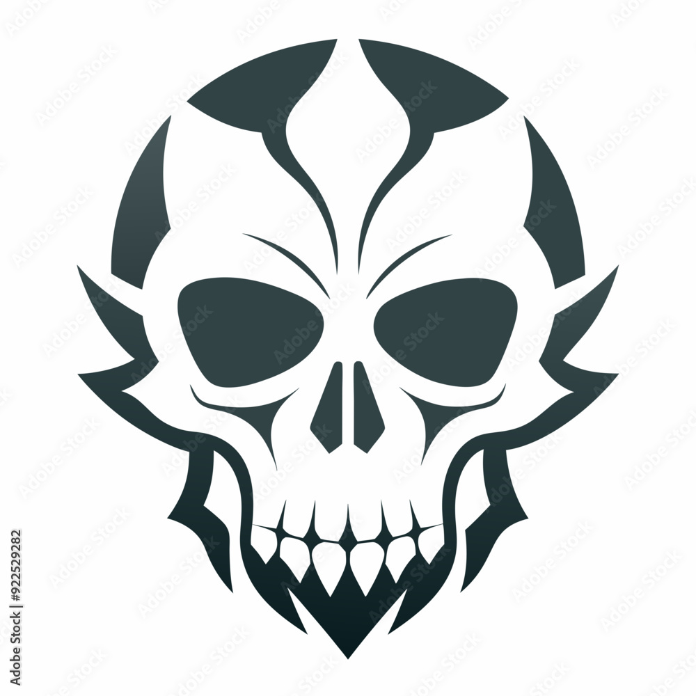 Skull pattern perfect symmetric vector art illustration Skull pattern perfect symmetric vector art illustration