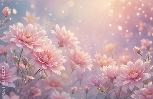 beautiful pastel colour flower and flower petals dreamy background