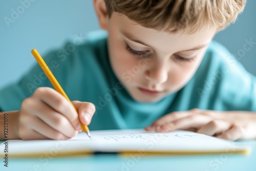 Reflective Learning Journey: Close-Up Portrait of Student Writing in Vibrant Journal, Manipulation of Thoughts in Quiet Corner