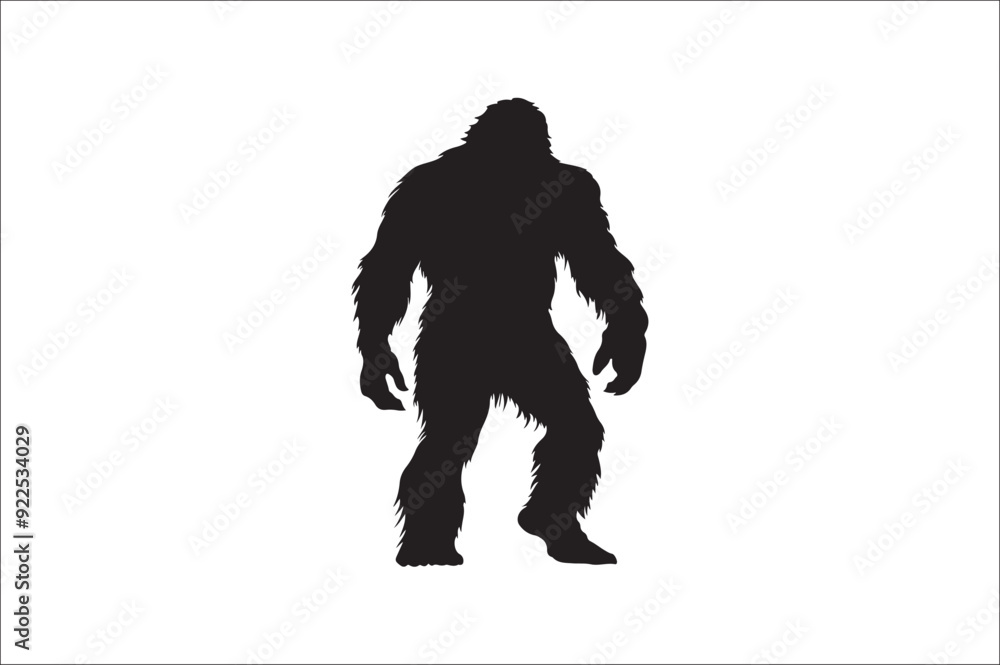 Bigfoot silhouette on white background. Bigfoot silhouettes and bigfoot concept silhouette vector illustration. Bigfoot silhouette. Bigfoot silhouette on white background. Bigfoot silhouettes and bigfoot concept silhouette vector illustration. Bigfoot silhouette.