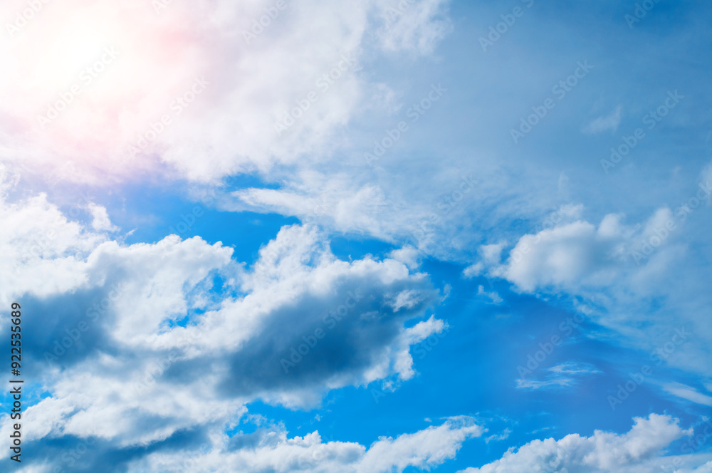 Obraz premium Dramatic blue sky background, blue sky view