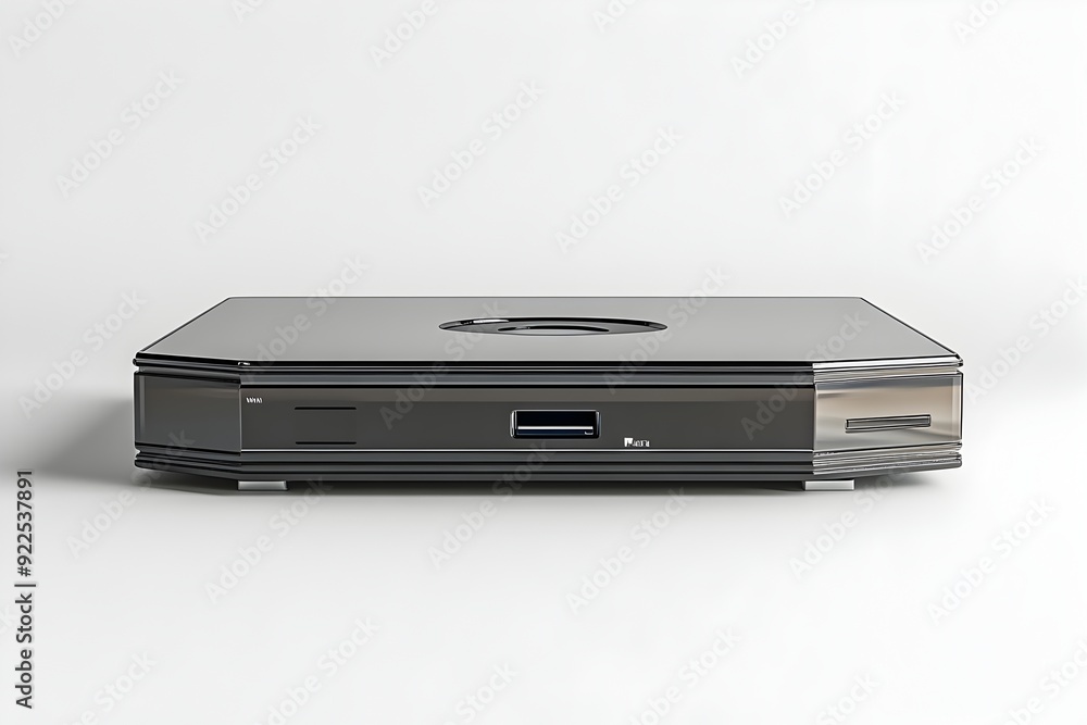 Sleek Multimedia Console Device for Entertainment and Media Playback Sleek Multimedia Console Device for Entertainment and Media Playback