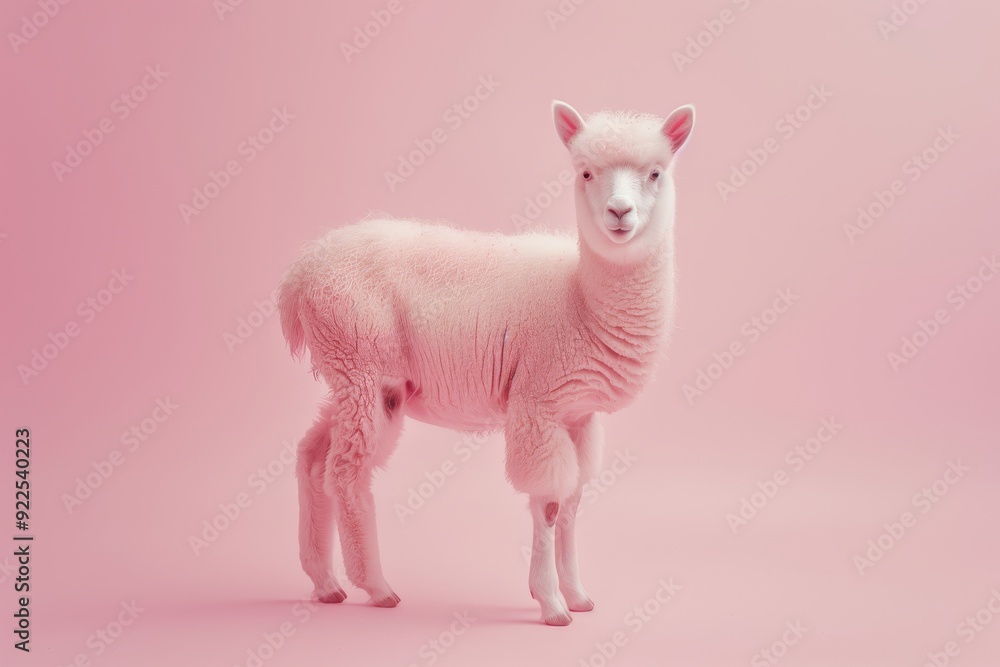 Fototapeta premium baby pink sheep