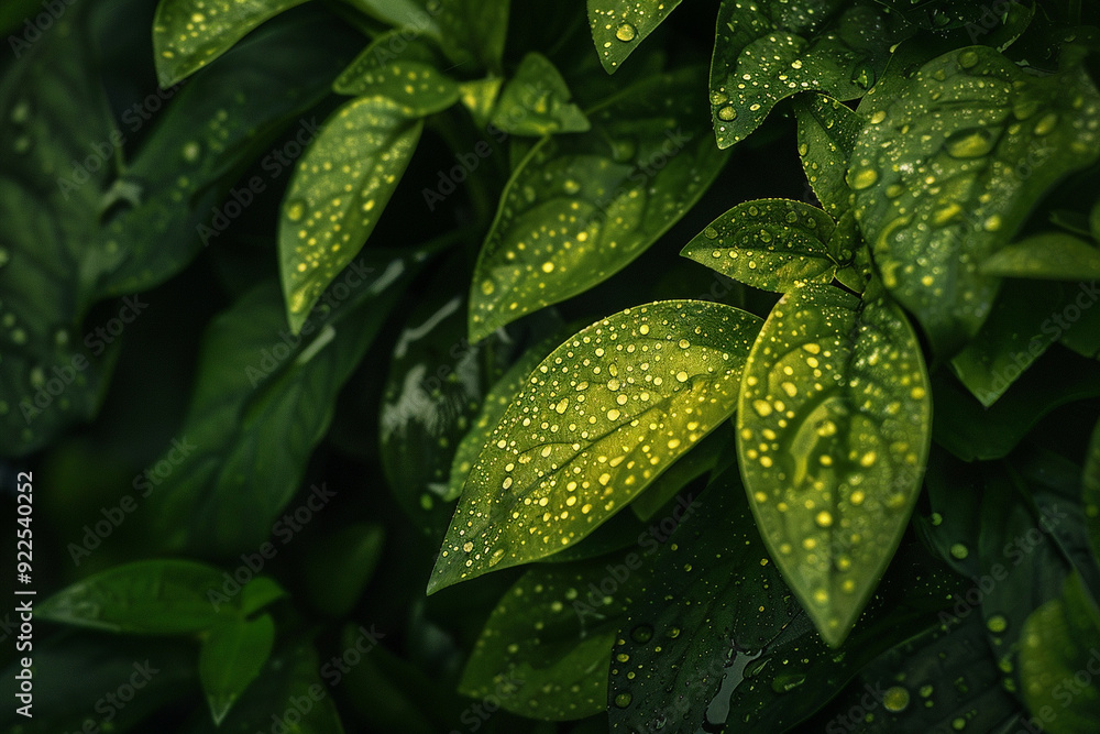 Dewy Green Leaves Dewy Green Leaves