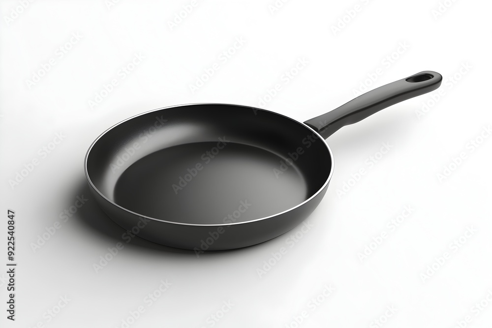 Black Cast Iron Skillet on Gray Background Minimalist Cooking Utensil for Meal Black Cast Iron Skillet on Gray Background Minimalist Cooking Utensil for Meal