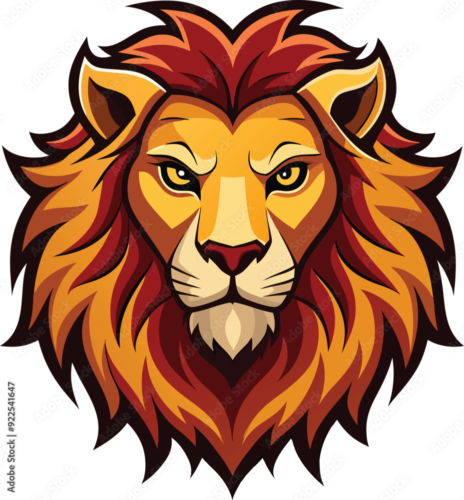 Obraz premium Lion head vector 