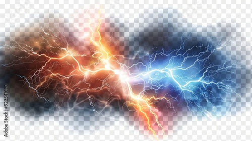 abstract background with thunder lightning isolated
