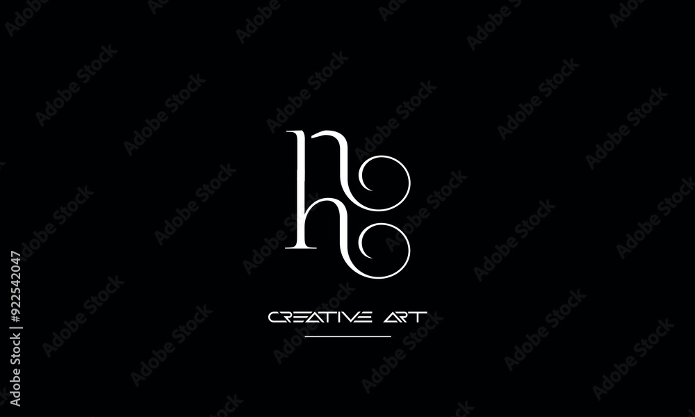 HN, NH, H, N abstract letters logo monogram HN, NH, H, N abstract letters logo monogram