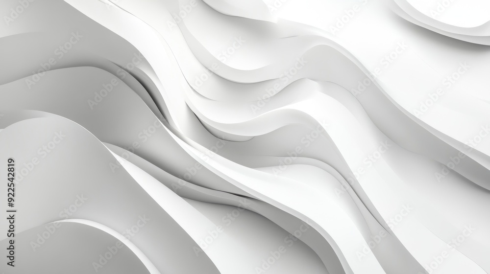 Obraz premium Abstract White Wave Pattern