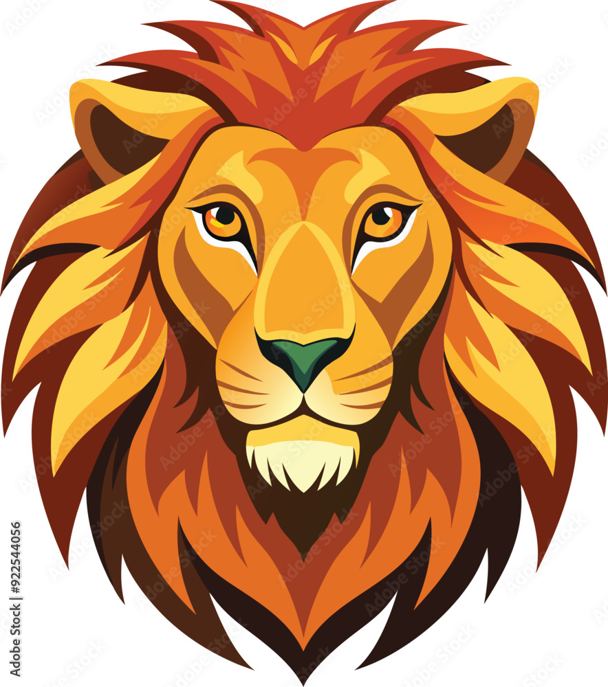 Obraz premium Lion head vector 