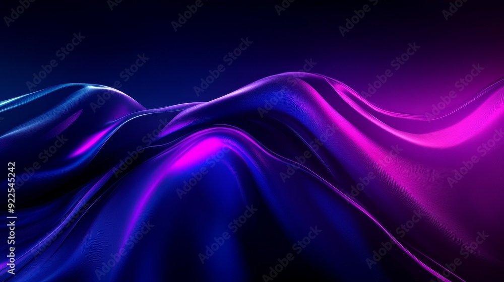 Abstract Purple and Blue Wavy Surface, 3D Render, Digital Art, Futuristic, Abstract Background Abstract Purple and Blue Wavy Surface, 3D Render, Digital Art, Futuristic, Abstract Background