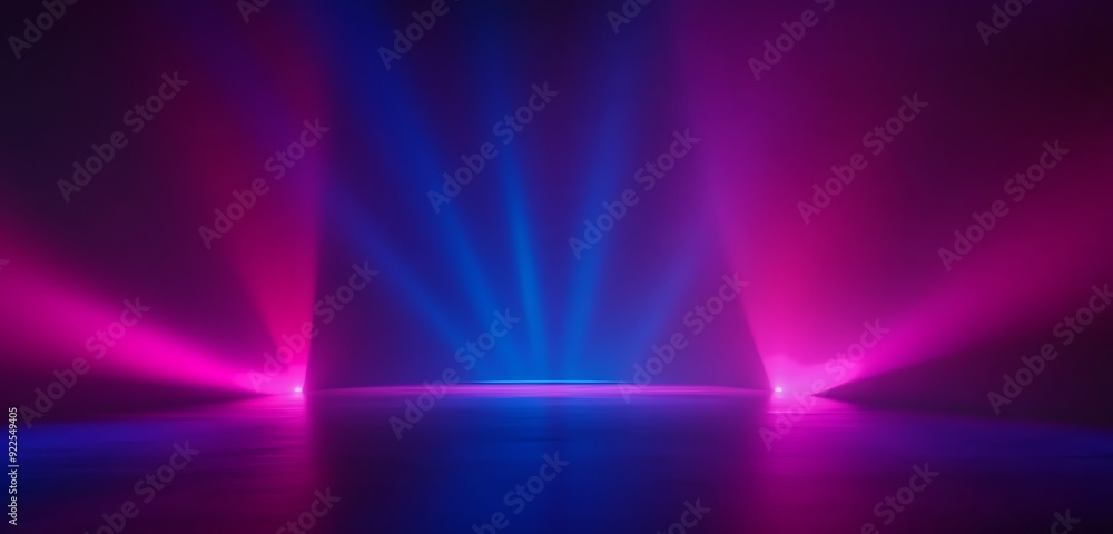 Minimalistic Dark Purple Gradient Background with Neon Blue and Pink Light Rays Minimalistic Dark Purple Gradient Background with Neon Blue and Pink Light Rays