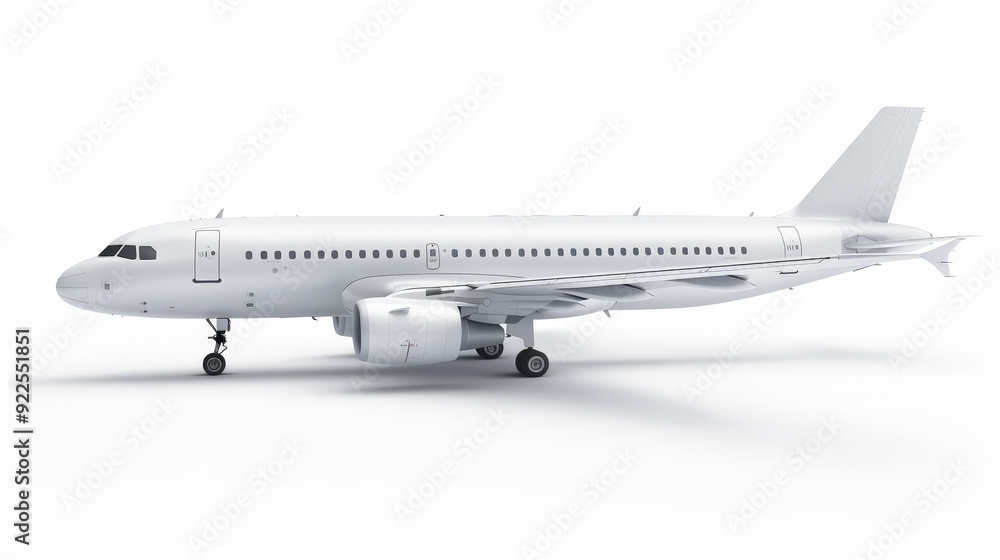white commercial airplane isolated on white white commercial airplane isolated on white