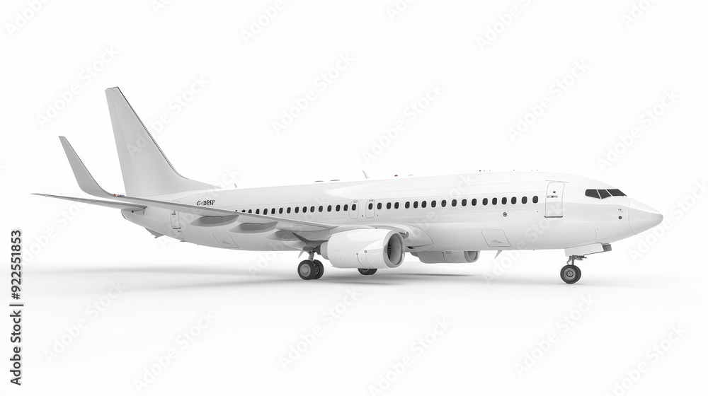 white commercial airplane isolated on white white commercial airplane isolated on white