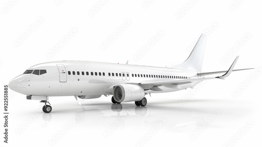 white commercial airplane isolated on white white commercial airplane isolated on white