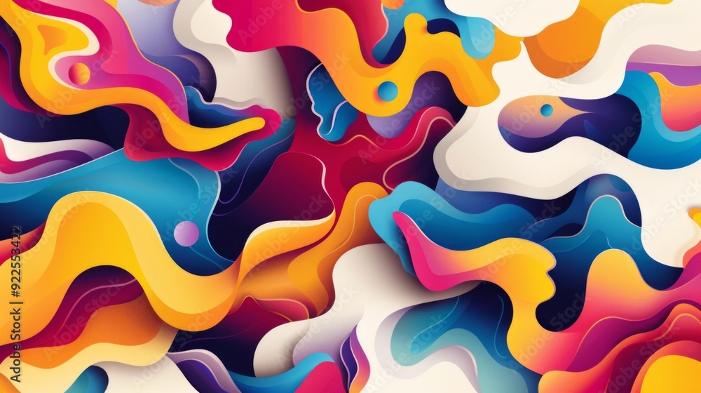Obraz premium Craft a stunning vector background featuring a spectrum of vivid colors in a seamless blend. 
