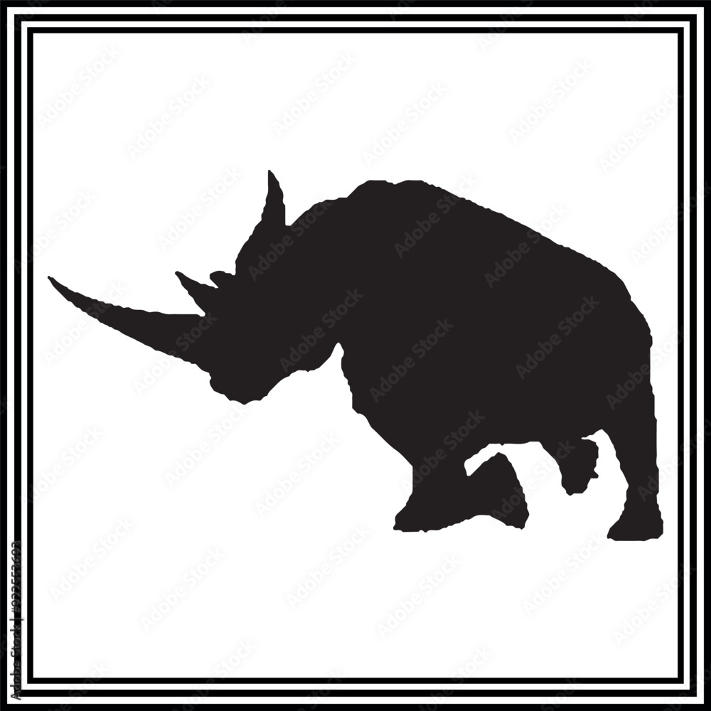Rhinoceros silhouette vector , wildlife animal illustration. Rhinoceros silhouette vector , wildlife animal illustration.
