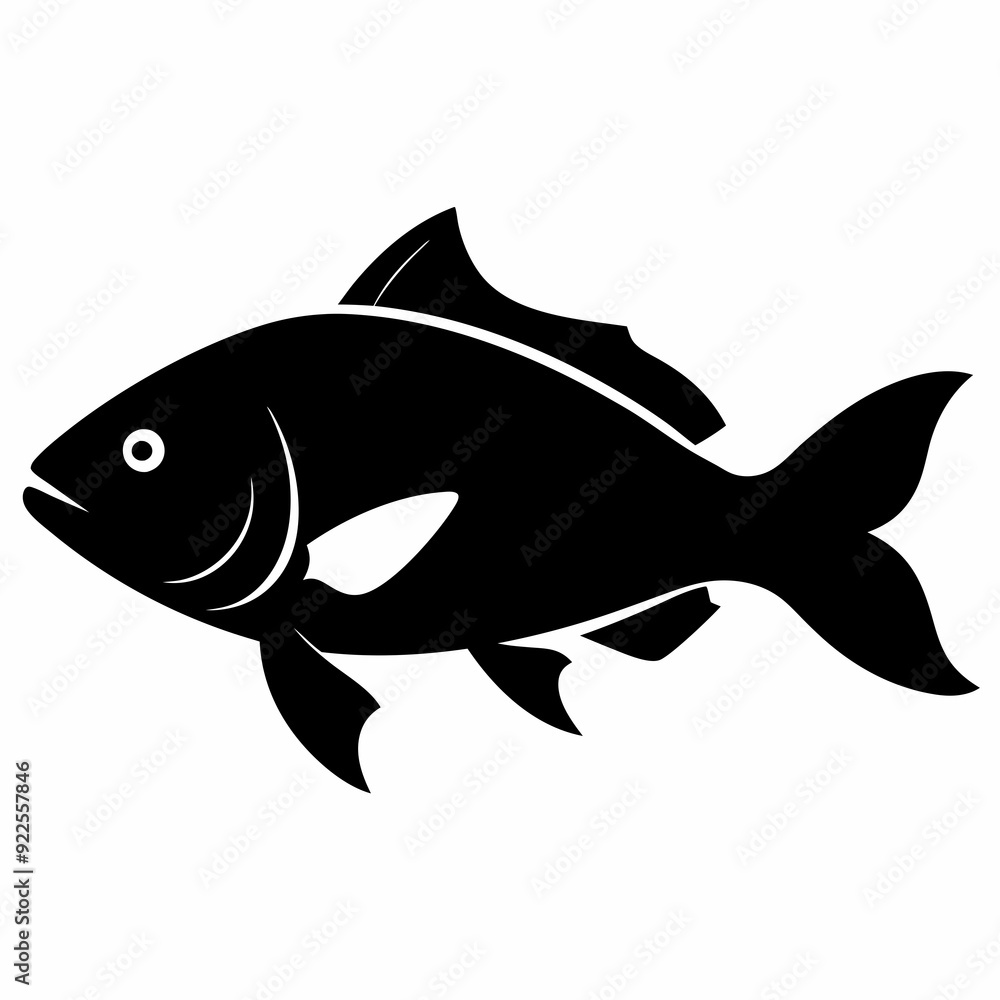 Snapper Black silhouette Snapper Black silhouette