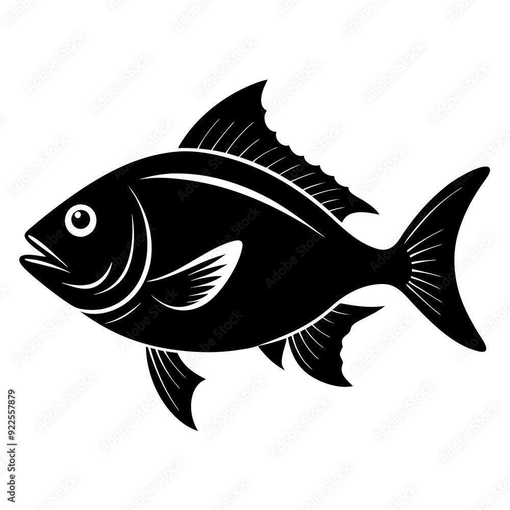 Snapper Black silhouette Snapper Black silhouette