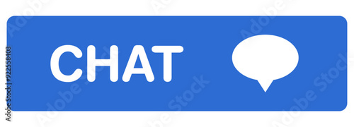 Message Chat Button with Message Icon Vector Illustration