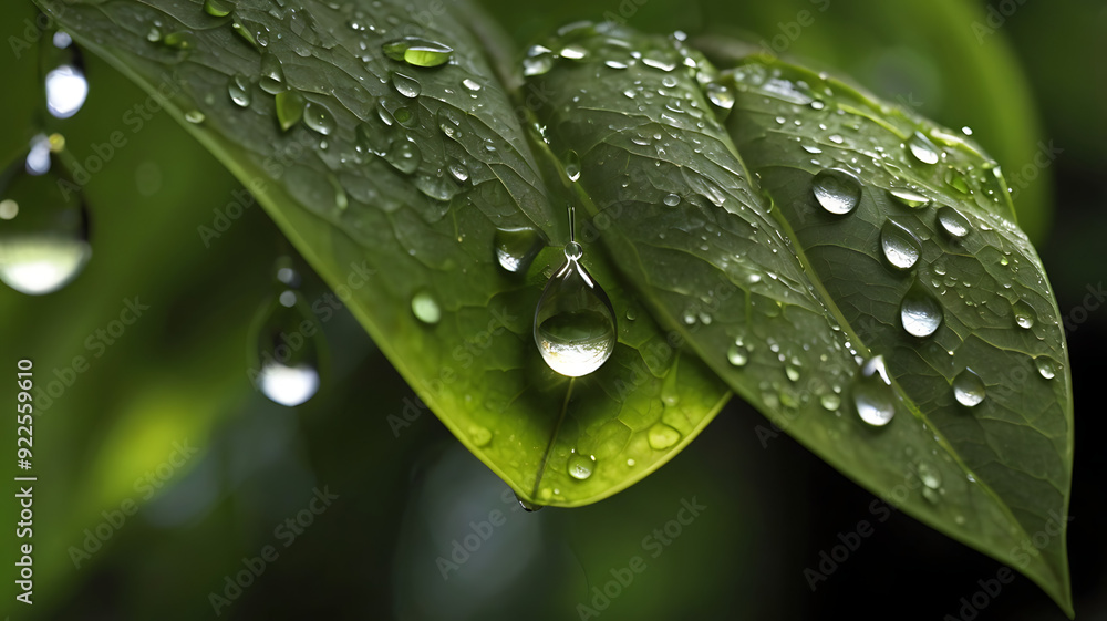 water drops on a leaf water drops on a leaf