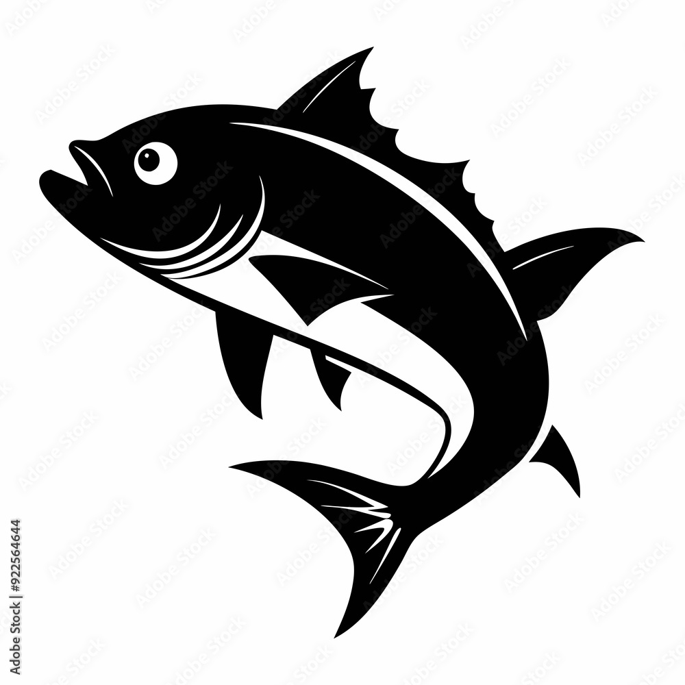 Fototapeta premium Mahi-mahi Black silhouette