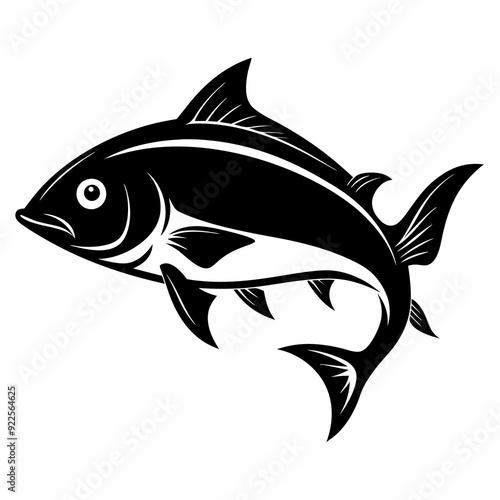 Mahi-mahi Black silhouette