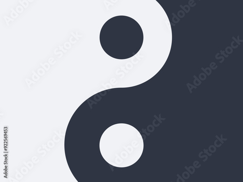 The Chinese Taichi background. Isolated Vector Illustration