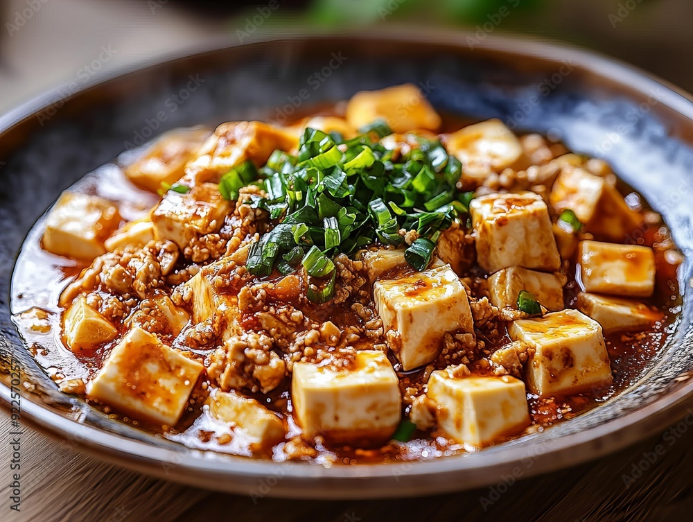 Mapo Tofu. The most popular Chinese dishes. A Sichuan dish consisting of tofu set in a spicy, oily, and numbing sauce, typically containing minced meat, usually pork or beef. Mapo Tofu. The most popular Chinese dishes. A Sichuan dish consisting of tofu set in a spicy, oily, and numbing sauce, typically containing minced meat, usually pork or beef.