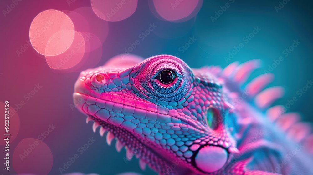 Unique portraits of neon-lit reptiles and amphibians, showcasing their stunning appearance under bright, colorful lights that enhance their natural characteristics. Unique portraits of neon-lit reptiles and amphibians, showcasing their stunning appearance under bright, colorful lights that enhance their natural characteristics.