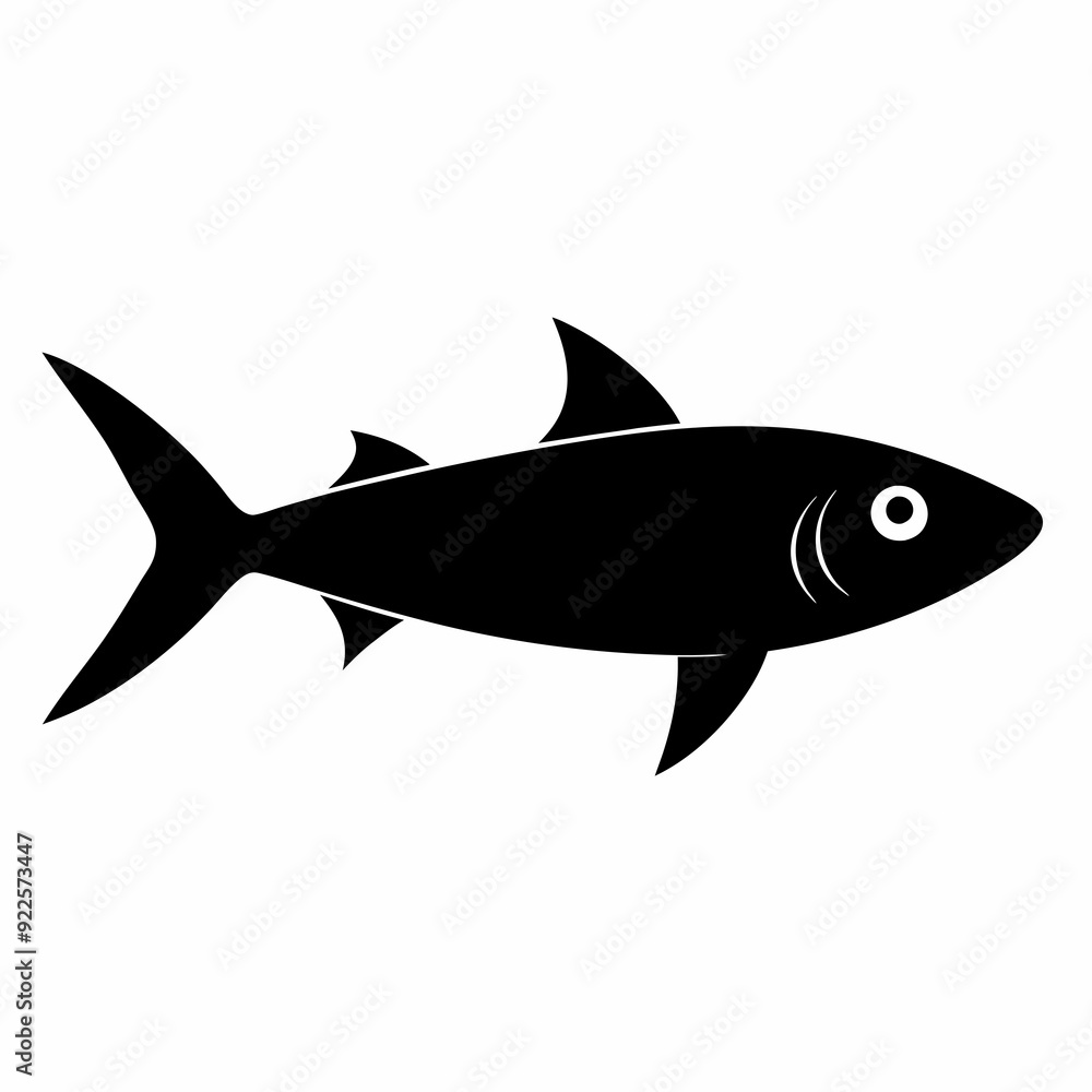 Fototapeta premium Sardine Black silhouette