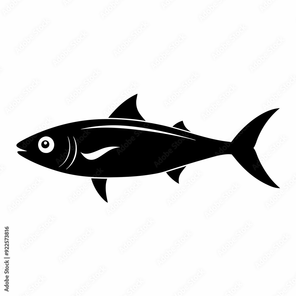Fototapeta premium Sardine Black silhouette