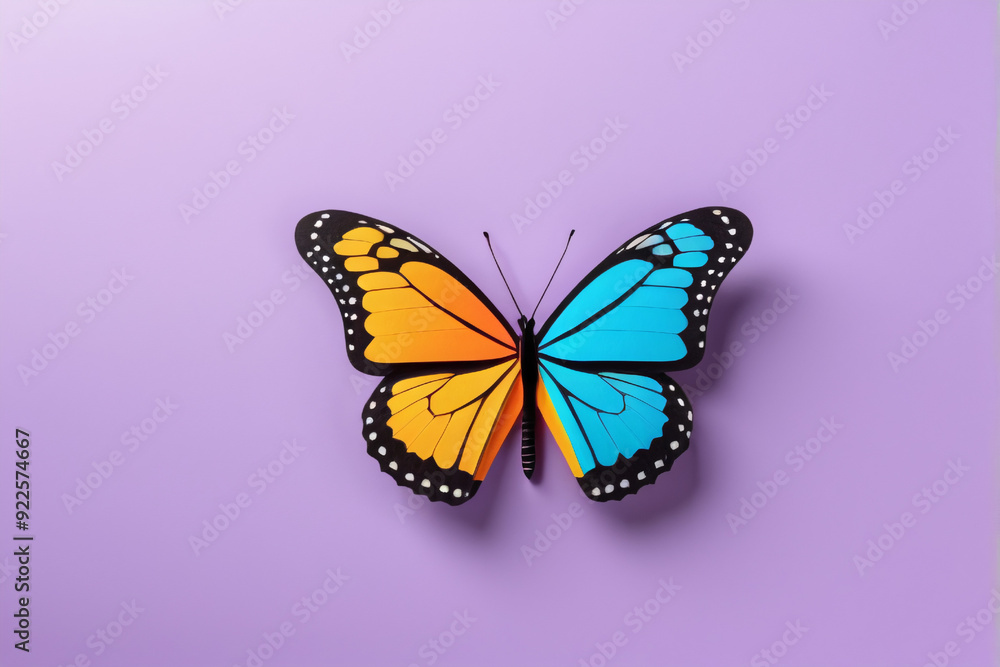 Background butterfly on solid background Background butterfly on solid background