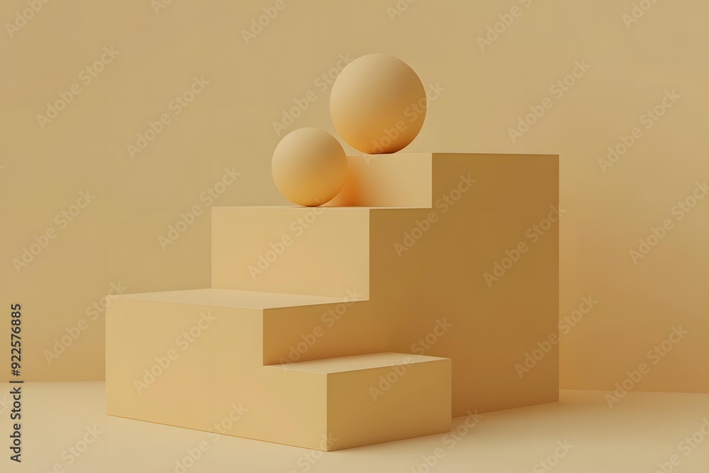Abstract Minimalist Beige Geometric Shapes Background Abstract Minimalist Beige Geometric Shapes Background